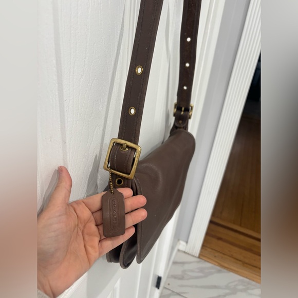 Coach Dark Brown Leather Crossbody Bag - Picture 5 of 15